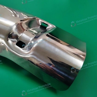 Prototyp głębokiego wyciągania metalu SUS304 szczotkowanie strzał wybuchowy dla motocykli